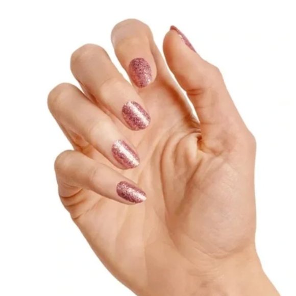 Color Street Coral Bay social butterfly rose gold sparkle nail polish strips nwt - Picture 2 of 7